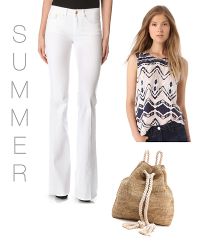 White Flare Jeans Summer