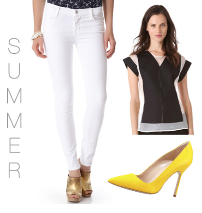 White Denim Skinny Jeans