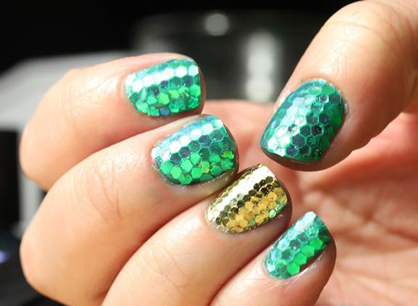 Summer Nail Art Mermaid Scales