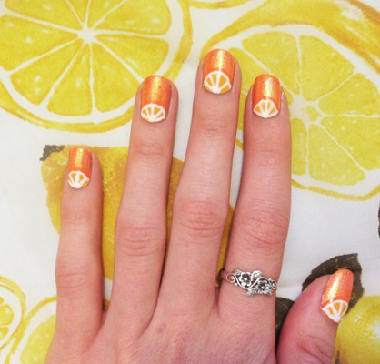 Summer Nail Art Oranges