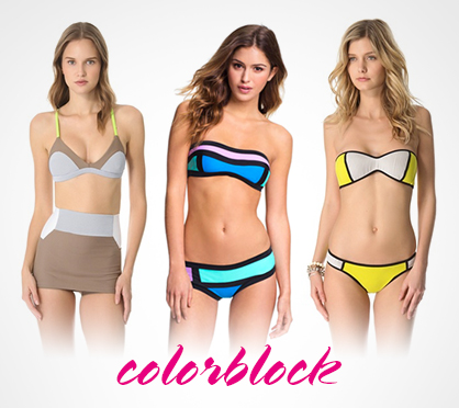 2013 Swimwear Trends Colorblocking