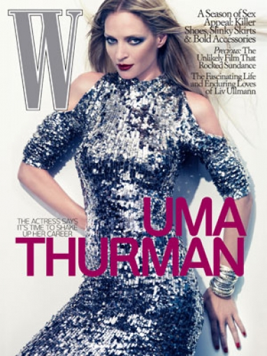 Uma Thurman Flaunts the Cover of W Magazine