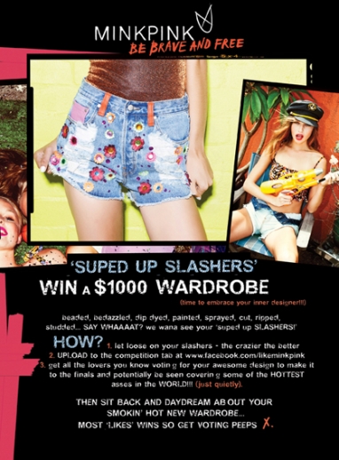 Minkpink kicks off DIY ‘Suped up slashers’ contest