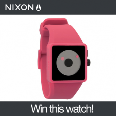 LUX GIVEAWAY: hot pink ‘Newton’ watch, by NIXON
