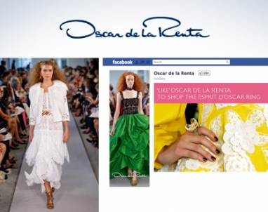 Oscar de la Renta unveils Facebook commerce