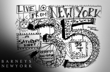 Saturday Night Live Partners with Barneys New York for Humorous Holiday Decor