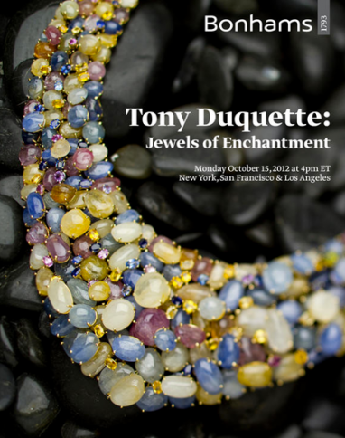 “Tony Duquette: Jewels of Enchantment” Bonhams auction begins October 15