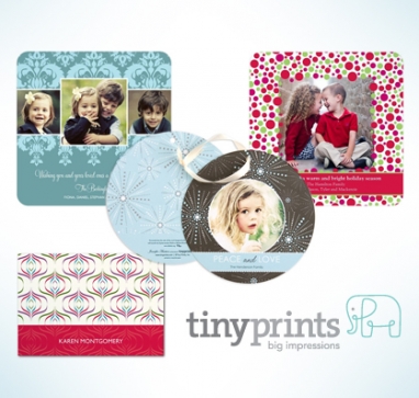 Tiny Prints offers celebrity-designed holiday cards that make a difference