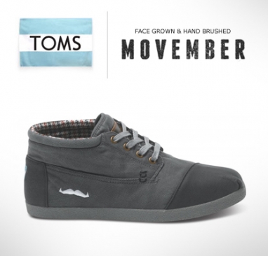 Movember and TOMS team up for shoes to benefit cancer efforts