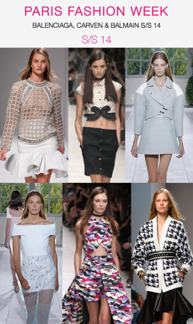 PFW: Balenciaga, Carven & Balmain S/S 14