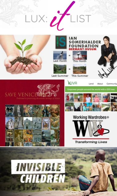 LUX “It” List: Top 5 Charities