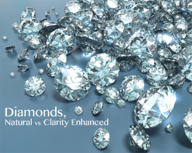 Natural versus clarity enhanced diamonds
