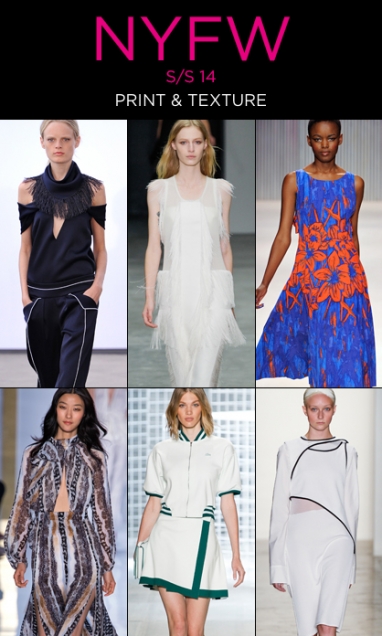 NYFW S/S 14: Texture & Print Trends