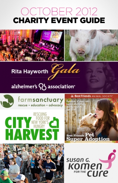 October 2012 charity event guide: everywhere