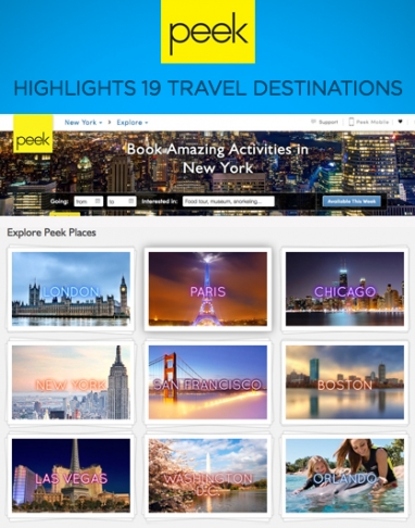 Uncover activities and tours with Peek.com
