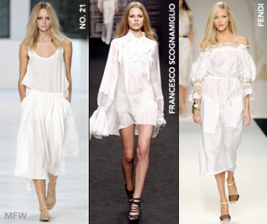 At Milan Fashion Week: White