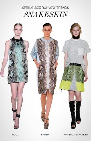 Spring 2013 runway trends: snakeskin