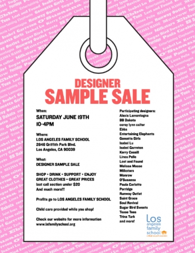 Sample Sale: 20 big names for education in LA