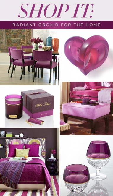Shop It: Radiant Orchid for the Home