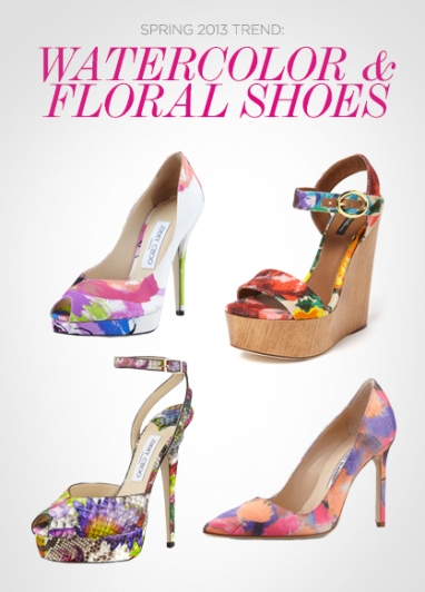 Spring 2013 Trends: Watercolor & Floral Shoes