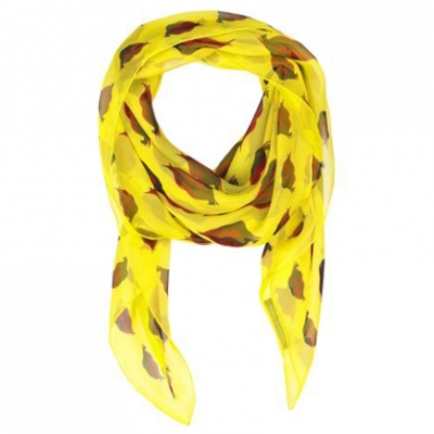 Lip-Print Silk-Chiffon Scarf | LadyLUX - Online Luxury Lifestyle, Technology and Fashion Magazine