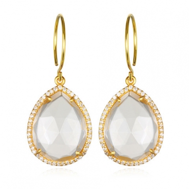 Gem Teardrop Earring