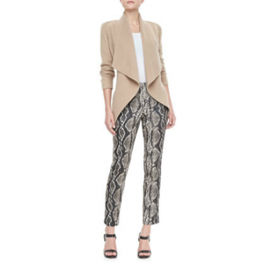 Chic Python-Print Pants