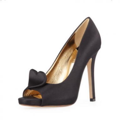 Heart Satin Pumps