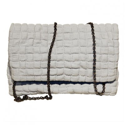 White Grid Convertible Clutch by Sang A | LadyLUX - Online Luxury Lifestyle, Technology and Fashion Magazine
