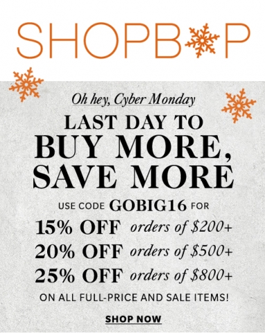 Shopbop GOBIG16 Sale