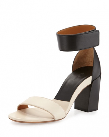 Chloe Two-Tone Block-Heel Sandal