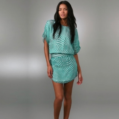 Dolman Sleeve Print Dress by Adam