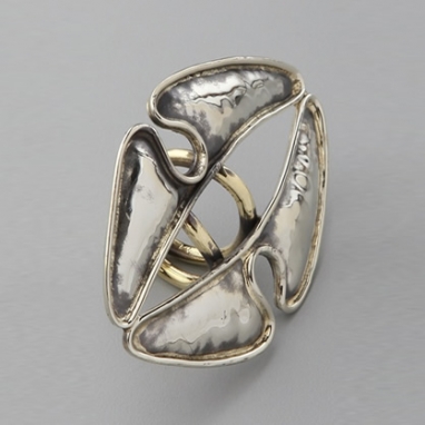 Anndra Neen Hammered Ring