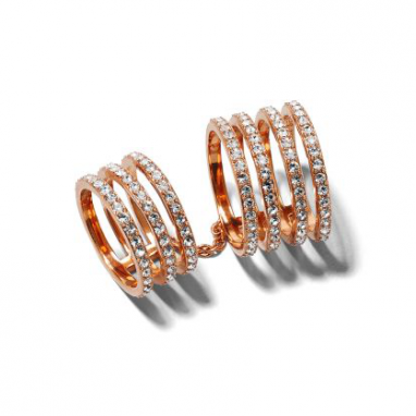 Sparkling Double Down Ring
