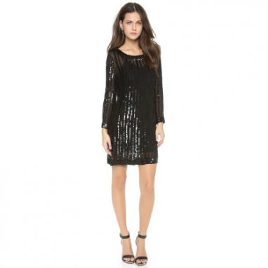 Black Sequined Dress