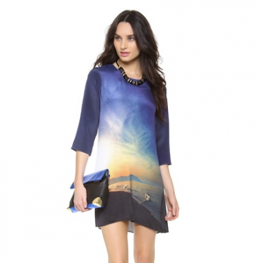 Graphic Print Dress