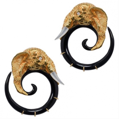 Elephant Earrings by Lotus Arts de Vivre