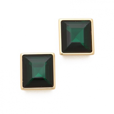 Emerald Square Studs