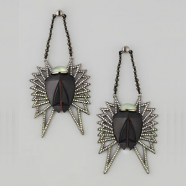 Scarab Drop Earrings