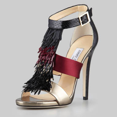 Fringed Metallic Sandal