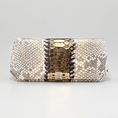 Metallic Python Clutch | LadyLUX - Online Luxury Lifestyle, Technology and Fashion Magazine