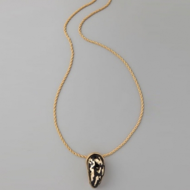 Leaf Tusk Pendant Necklace