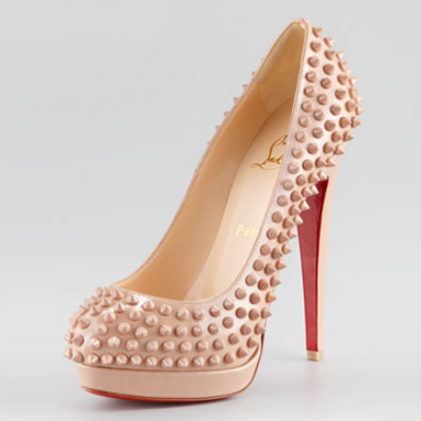 Nude Spike Pumps