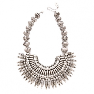 Silver Bib Necklace