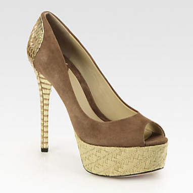 Raffia Platform Pumps