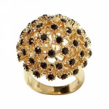 Black Gold Dome Ring