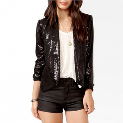 Sequin & Faux Leather Jacket | LadyLUX - Online Luxury Lifestyle, Technology and Fashion Magazine