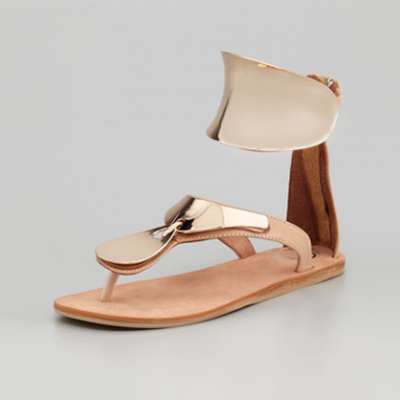 Gold Ankle Cuff Sandal | LadyLUX - Online Luxury Lifestyle, Technology and Fashion Magazine