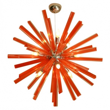 Gorgeous Italian Orange Sputnik Chandelier